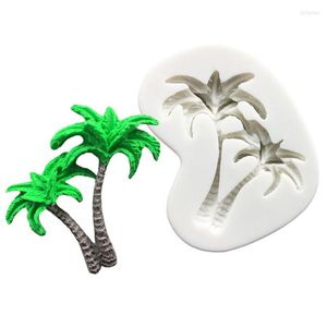 Moldes para hornear Coco Palmera Silicona Sugarcraft Molde Chocolate Cupcake Fondant Cake Decorating Herramientas