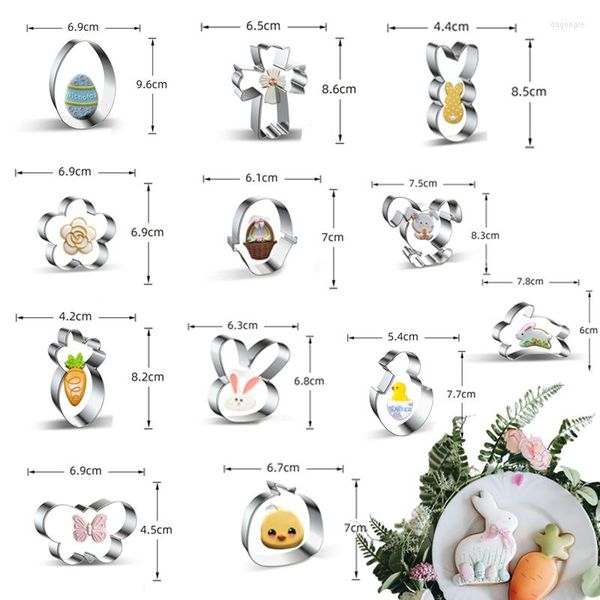 Moules de cuisson Cookie Cutter Outils Pâques / Oeuf Pâtisserie Métal Inoxydable Biscuit Cuisine Accessoires Valentine's Maker