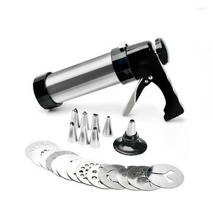 Moules de cuisson Cookie Press Maker Biscuit Gun Ensembles de disques en acier inoxydable Formes de pâtisserie Buses de tuyauterie Kits Dessert Gâteau Décoration Outils