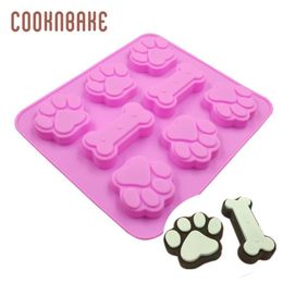 Bakvormen COOKNBAKE Siliconen Mal Voor Cake Biscuit Gebak Hond Snoep Chocolade Schimmel Botvorm Hars Ijs Jello Brood Form231f
