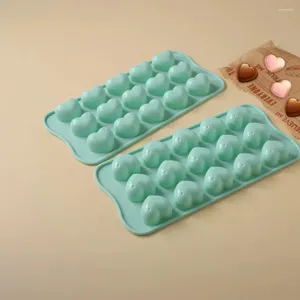 Moules de cuisson créative de moule au chocolat en silicone en forme de cœur 15 cavités DIY Candons faciles à démoulonner