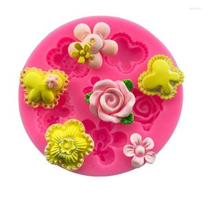 Bakvormen Creatieve Kleine Bloem Vlinder Roos Haarspeld Vorm Suiker Cake Chocolade Siliconen Mal Dim Sum DIY Decoratie Handgemaakt