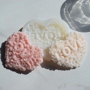 Bakvormen Creatieve Liefde Roos Siliconen Mal DIY Bloem Kaars Gips Taart Chocolade Valentijnsdag Cadeau