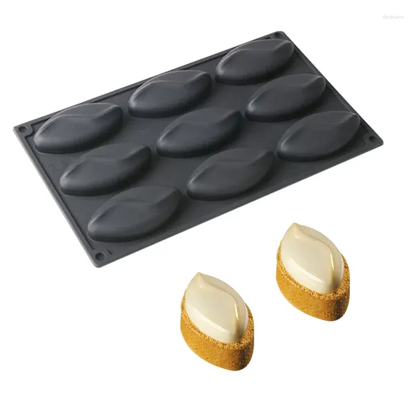 Moules de cuisson créatives ovales de mousse pointue forme de vague en silicone moule diy crème glacée au chocolat sandwich pour grosse