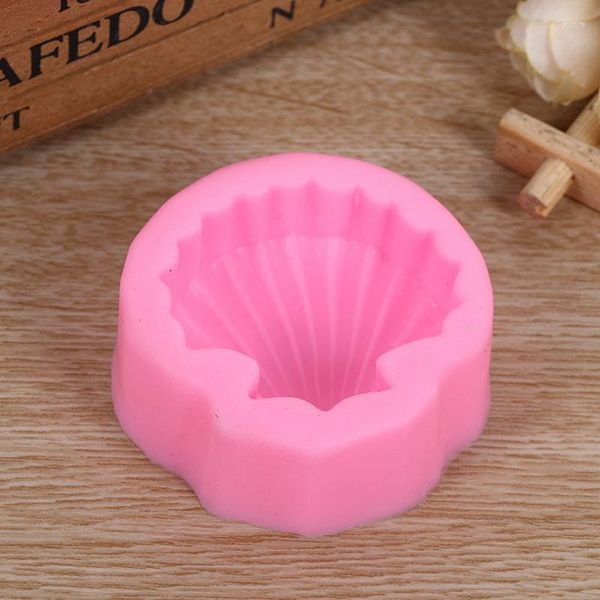 Moldes para hornear Cupcake molde de silicona 3D Shell jabón Chocolate galleta Fondant pastel decoración herramientas accesorios de cocina Confeitaria XQ19