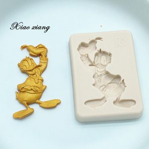 Moules de cuisson mignon canard Silicone Fondant moules pour résine argile chocolat bonbons gâteau moule outils de décoration M2088