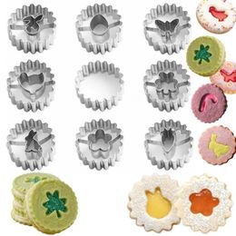 Bakvormen delicate cookie -postzegels set cake mallen dessert acrylgereedschap voor feestjes en doe -het -zelf reliëftraktatie