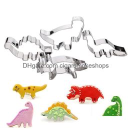 Bakvormen Dinosaurus Cookie Cutter Set Rvs Animal Fondant Cake Biscuit Mould Decorating Gereedschap Jk2007Xb Drop Levering Ho Dhyxt