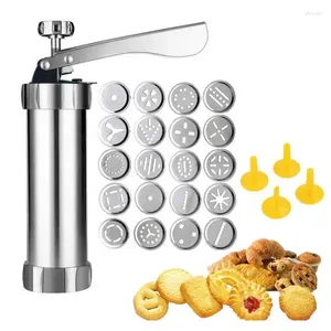 Bakvormen DIY Biscuit Maker Cilindervormige Cookie Press Machine Rvs Extruder Kit Set Bakbenodigdheden