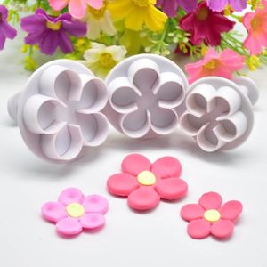 Moules de cuisson DIY Gâteau de fleur 3 pack Plugger Plugiger Cutter Fondant Plastic Decorating Tools Accessoires