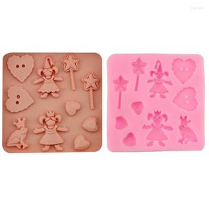 Bakvormen diy cake decoreren gereedschap love hart baby meisjesvormige fondant suiker art ster kikker chocolademotaal kaarsengereedschap