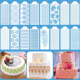 Bakvormen diy cake stencil blad vorm patroon bruiloft decoreren kanten fondant boder stencils sjabloon tekenen mold gebakgereedschap