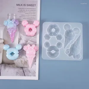 Moules de cuisson DIY Crème glacée Donut Popsicle Résine Cristal Epoxy Silicone Moule Plâtre Aromathérapie