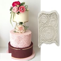 Bakvormen DIY Rose Ruffle Cakevorm Fondant Schimmel Siliconen Sugarcraft Mould Cake Decorating Tools Gebak Keuken Bakken Accessoires Gereedschap 230613