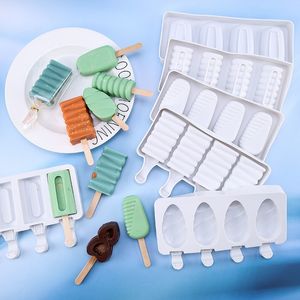 Bakvormen DIY Siliconen Moldbaking Pan Ice Cream Molds voor cake Popsicle Cakesicles Chocolate Pastry en Bakery Kitchen Tools Accessoires 230421