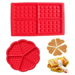 Moules de cuisson DIY Silicone Waffle Moule portable maison Cuisine de gâteaux antiadhésive Cuisinez des accessoires de cuisson de pâtisseries