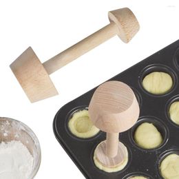 Moules de cuisson DIY Tarte en bois Pâtisserie Tamper Mini Pan Moule Double Faces Durable Egg Maker Moule Pusher Eggtart