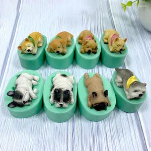 Bakvormen Honden Vorm Siliconen Fondant Cakevorm Hond Beeldje Miniatuur Dier Schimmel Woondecoratie Ornament Polymeer Klei DIY Craft