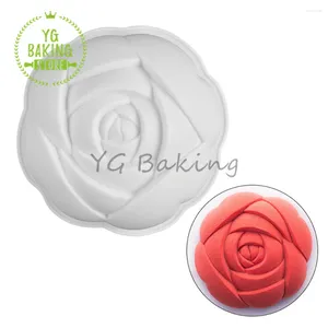 Bakvormen dorica 3d rose knop ontwerp siliconen mousse mold -diy valentijnsdag bloem dessert chocolade schimmel cake decoratie gereedschap
