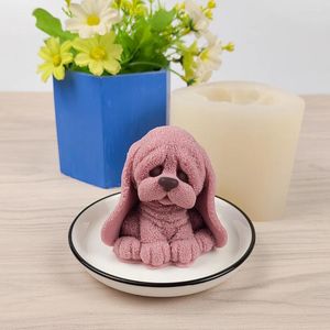 Bakvormen DW0418 PRZY Dieren Siliconen Kaars Schimmel 3D Shar Pei De Grote Oor Hond Zeep Mallen Bruiloft Verjaardag Valentijnsdag Schimmel