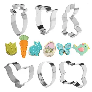 Bakvormen Pasen Cookie Cutters Leuke Cartoon Vormen Roestvrij Stalen Mal Voor Cake Home Kitchen Tool