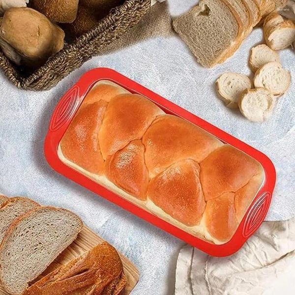 Moules de cuisson facile à démoulonner le pain de pain gâteau flexible en silicone de qualité alimentaire pour la cuisine non cachée réutilisable