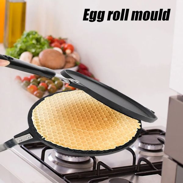 Moldes para hornear Rollo de huevo Pan Waffles para el pastel Helado Cono Fabricante para hornear Molde de tortilla antiadherente 231207