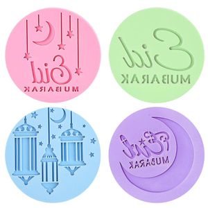 Moules de cuisson Eid Mubarak Cookies Moule Moon Star Embossed Biscuit Stamp Cutter Ramadan Muslim Party Decor DIY Cake Tools Fondant MoldBaking