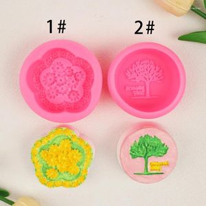 Moldes para hornear forma de árbol de la suerte en inglés de jabón hecho a mano Silicona Molde Flip azúcar DIY CHOCOLATE Muna Decoración A950