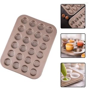 Moules de cuisson Entiner 24 tasse de mini-pans bundt plateau de moule petit moule à cupcakes paliers de muffins en or