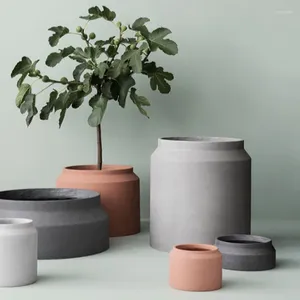 Moules de cuisson Style européen Pot en béton moule rond fleur nordique Simple ciment moules plante végétale