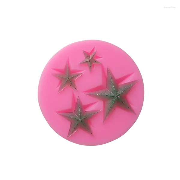 Moldes para hornear Estrella de cinco puntas Fondant Moldes de silicona Cake Topper Teléfono móvil Resina epoxi 186