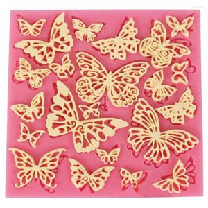 Bakvormen bloem vlinder siliconen vormen diy kanten cupcake fondant gumpaste chocolades suikercraft cake decoratie gereedschap
