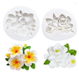 Bakvormen Bloem Gardenia Frangipani Siliconen Mal Sugarcraft Chocolade Cupcake Hars Fondant Taart Decoreren Gereedschappen