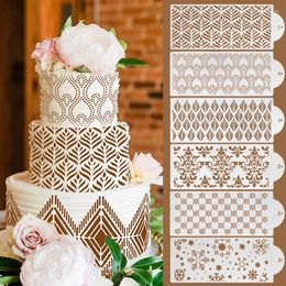 Bakvormen fondant cake stencils schimmel embossing plastic spray mesh postzegels bruiloft verjaardag decoratie gereedschap kerstkoekjes tekening