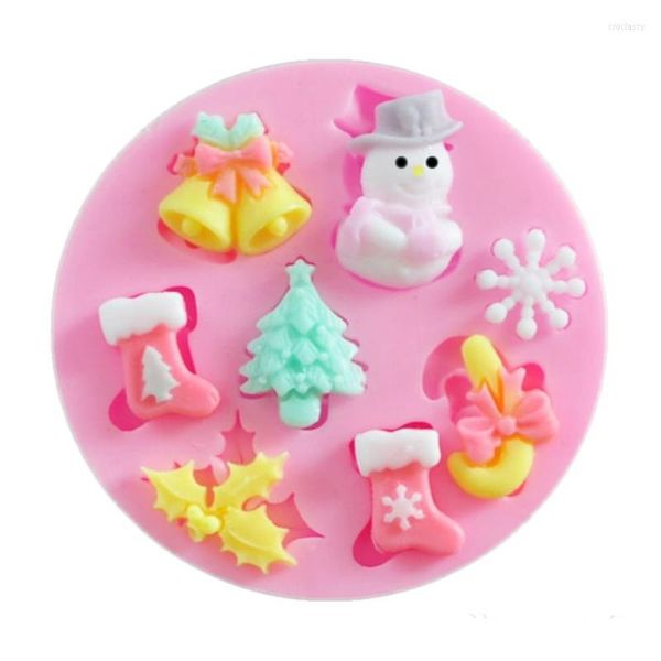 Moldes para hornear, molde de silicona para pastel de grado alimenticio, herramienta de decoración en forma de árbol de Navidad 3D, accesorios, decoración, Fondant