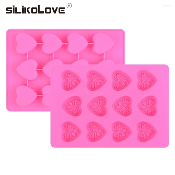 Moldes para hornear Molde de tallado tridimensional de silicona de grado alimenticio Alivio en forma de corazón Hígado de ganso de chocolate Resistente al calor