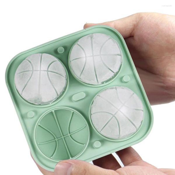 Moldes para hornear fútbol/baloncesto/rugby Moldes de hielo de hielo Bandejas Cubos Sports Ball Forma Bar Party Bar Fold Kitchen Gadgets