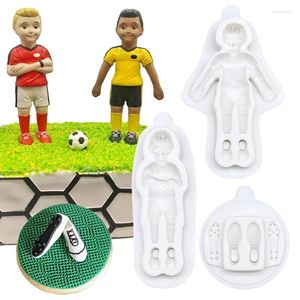 Bakvormen Voetbalspelers Laarzen Siliconen Sugarcraft Cupcakevorm Fondant Taartversieringsgereedschappen