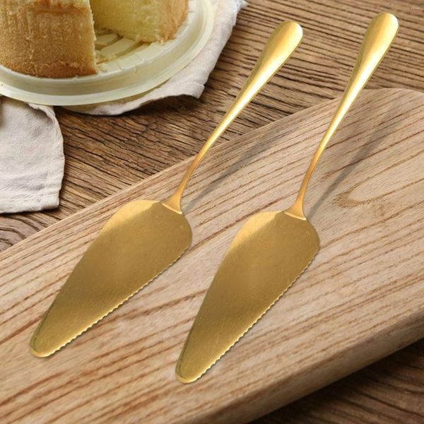 Moules de cuisson Golden Cake Pie Server Couteau de mariage et ensemble 2 pièces