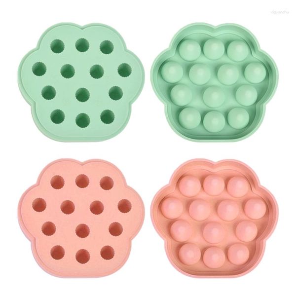 Moldes para hornear H55A Bandeja de cubitos de hielo de fresa Formas de moldes de silicona para hacer bandejas de cubitos de hielo de chocolate DIY