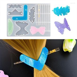 Moules de cuisson Hairpin Drop Glue Moule Diy Headgear Hair Stick Moules de bijoux faits maison Clip