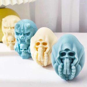 Bakvormen Halloween Ghost Witch Candle Mold Homemade Creative Ice Tray Cake Diy Devil Decoration Making Levers