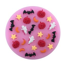 Bakvormen Halloween Pumpkin Bat Ghost Star Liquid Silica Gel Sugar Cake Baking