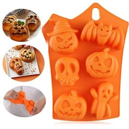 Moules de cuisson Halloween Silicone gâteau moule bonbons faisant des moules vif pratique créatif Silicone citrouille gâteau moule outils de cuisson Q504