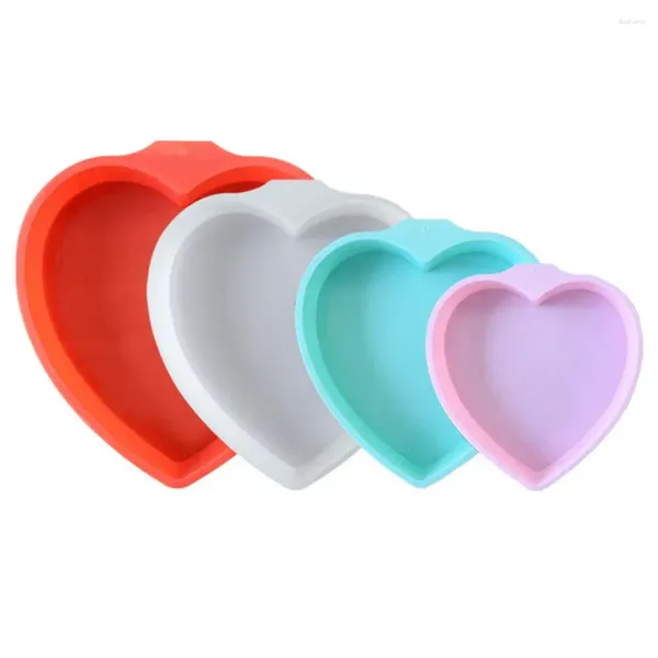 Moldes para hornear Forma de corazón Molde de pastel Amor Conjunto de silicona para postres caseros Herramientas antiadherentes Mousse de chocolate Grado alimenticio