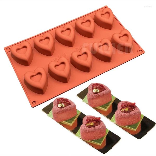 Moldes para hornear forma de corazón molde de pastel de San Valentín amor mousse postre silicona molde para hornear software de chocolate pasteles