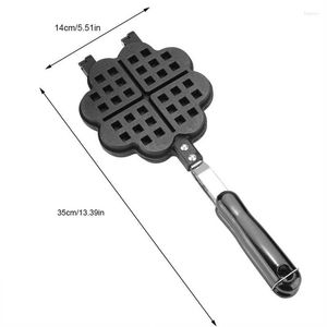 Bakvormen hartvorm huishoudelijke keukengas non-stick wafel maker pan schimmel schimmel schimmel drukplaat gereedschap