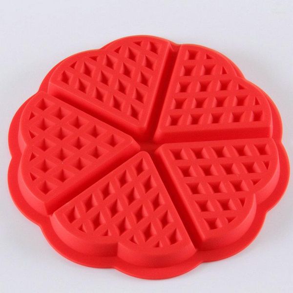 Moules de cuisson Coeur Silicone Gaufre Moule Micro-ondes Chocolat Moule Fondant Outils BakwareBaking