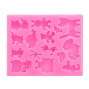 Moldes para hornear HILIFE Lindos animales Molde para fondant Cake Pan Jelly Chocolate Ice Pudding Herramientas de decoración de silicona de grado alimenticio